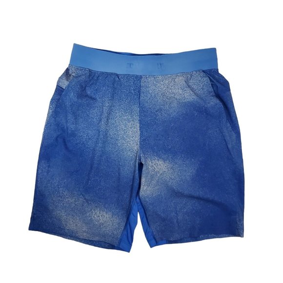 Lululemon Mens T.H.E. The Short 9" Linerless Shorts Med Blue Gym Athletic FLAW - Picture 5 of 14